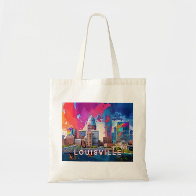 Louisville Skyline Abstract Art Tote Bag (Front)