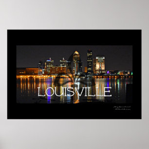 Louisville Skyline Poster with Fleur de Lis