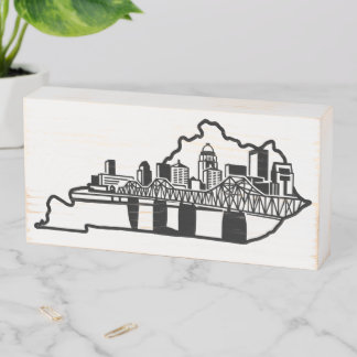 Louisville Skyline Wooden Sign