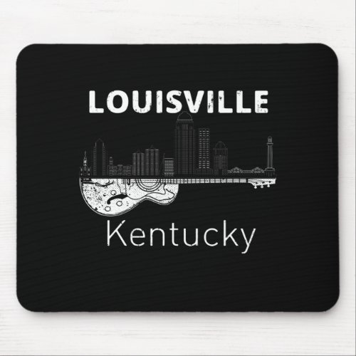 Louisville Souvenir Men Kentucky Gift Music Guitar Mouse Pad