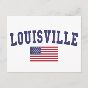 Louisville US Flag Postcard
