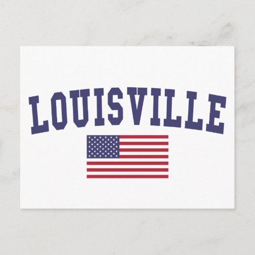 Louisville US Flag Postcard