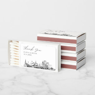 Louisville Wedding Favor Thank You Matchboxes
