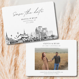 Louisville Wedding Modern Save the Date Invitation