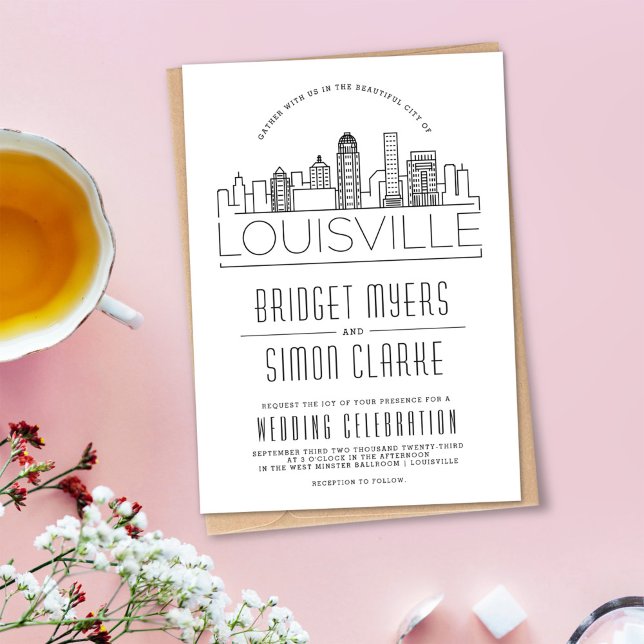 Louisville Wedding | Stylized Skyline Invitation (Creator Uploaded)