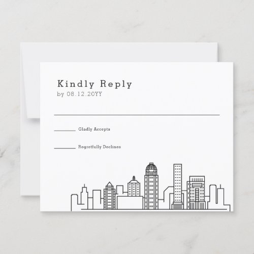 Louisville Wedding  Stylized Skyline RSVP