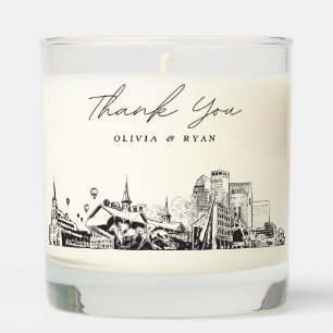 Louisville Wedding Thank You Gift Custom Candle
