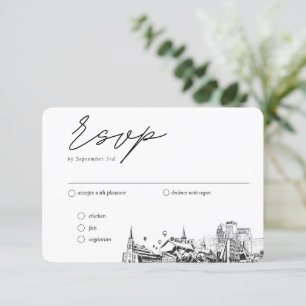 Louisville Wedding Traditional RSVP Meal Option Enclosure Card