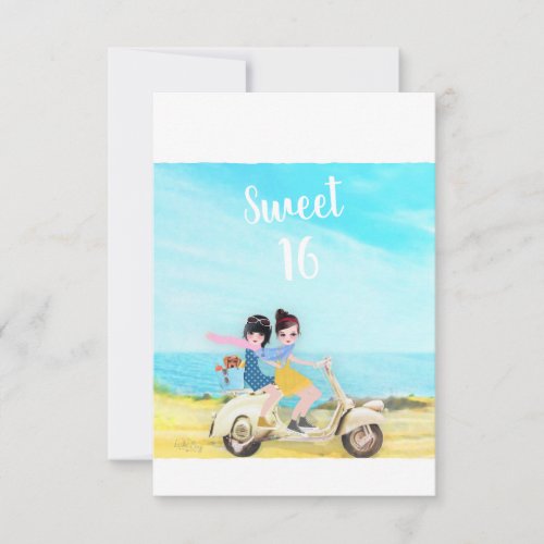 Loulou  Ting  Happy Birthday Sweet 16 Girls Card