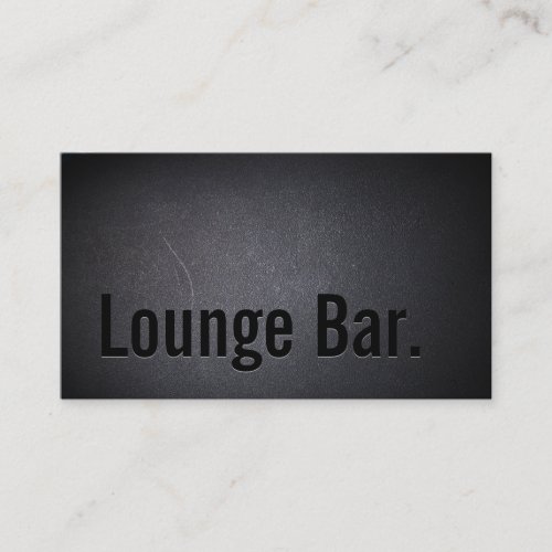 Lounge Bar Minimalist Bold Text Elegant Dark Business Card