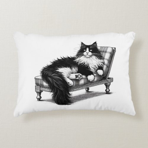 Lounge Cat Accent Pillow