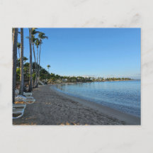 Lounge chair, beach postcard
