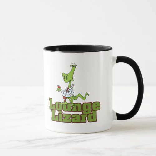 lounge lizard cartoon mug