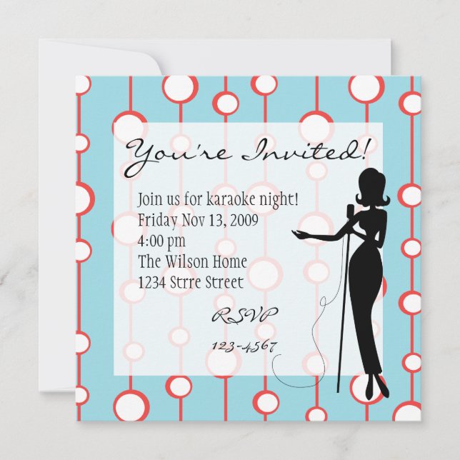 Lounge Singer Invitation (Front)