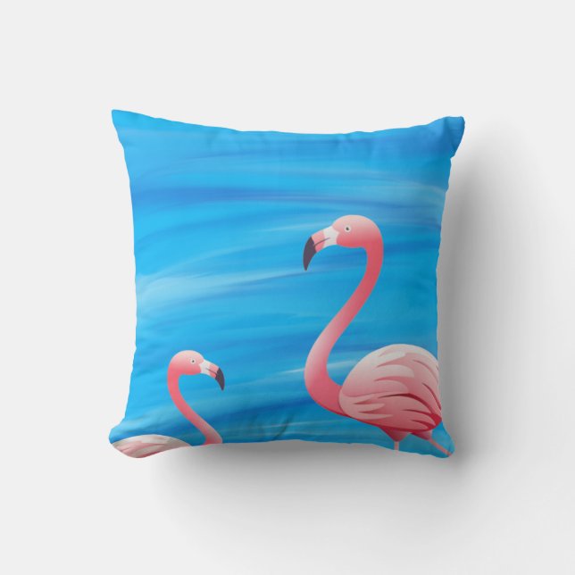 Lounge with the Flock Throw Pillow (Front)