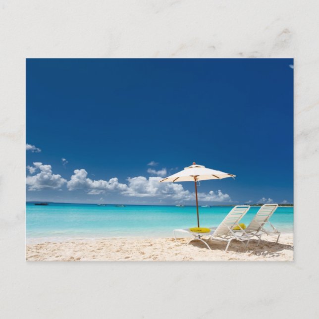 Lounges on the beach postcard (Front)