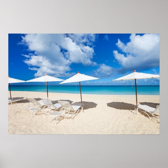 Lounges on the beach poster (Front)