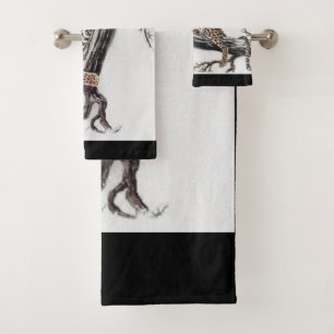 Lounging Leopard Bath Towel Set