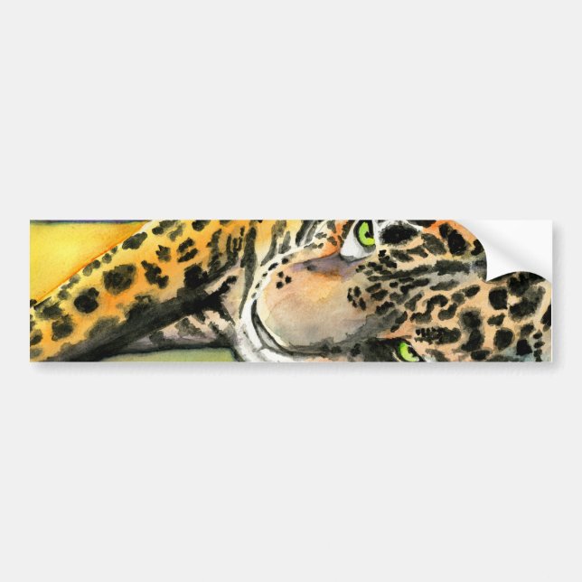 Lounging Leopard Bumper Sticker (Front)