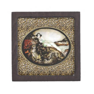 Lounging Leopard Lady Icart Inspired Gift Box