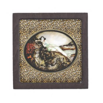 Lounging Leopard Lady Icart Inspired Gift Box by BecometheChange at Zazzle
