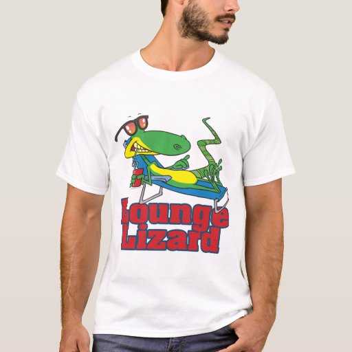 lounging lounge lizard cartoon T-Shirt | Zazzle