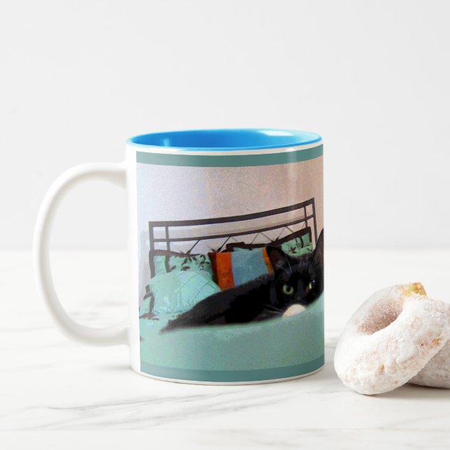 Lounging Lucy Comic Book Two-Tone Coffee Mug (With Donut)