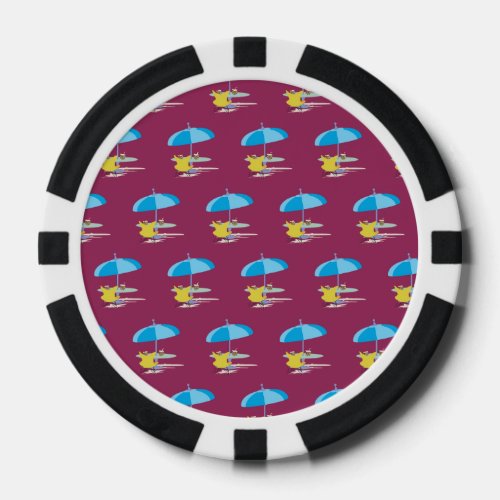 Lounging red 2 poker chips