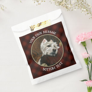 Lounging Westie on Sofa Favor Bag
