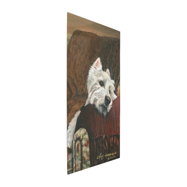 Lounging Westie on Sofa Metal Print (3/4)
