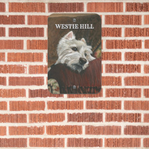 Lounging Westie on Sofa Metal Sign
