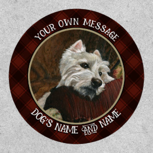 Lounging Westie on Sofa Patch