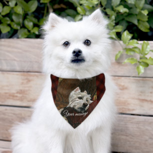 Lounging Westie on Sofa Pet Bandana Collar