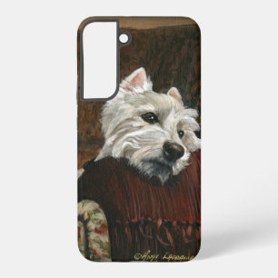 Lounging Westie on Sofa Samsung Galaxy S22+ Case