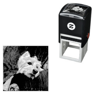 Lounging Westie on Sofa Self-inking Stamp