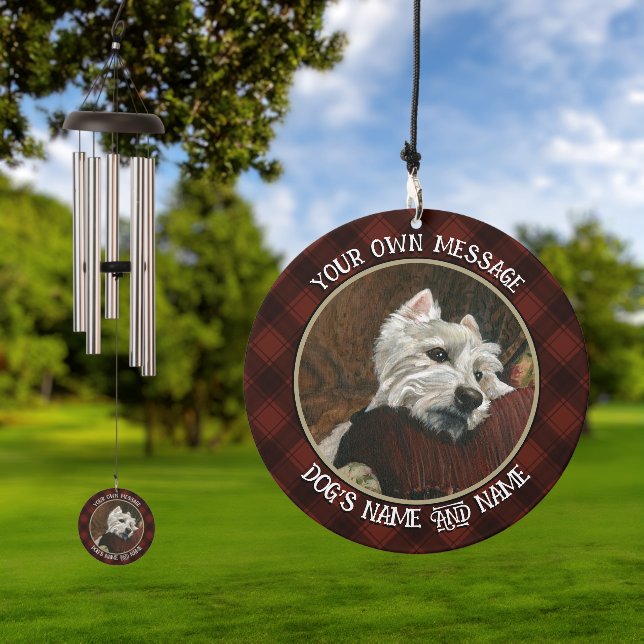 Lounging Westie on Sofa Wind Chime (Outdoor)