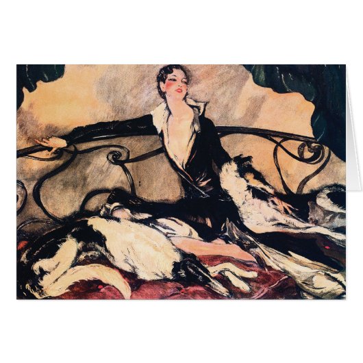 Lounging with Borzoi Cards (Front Horizontal)