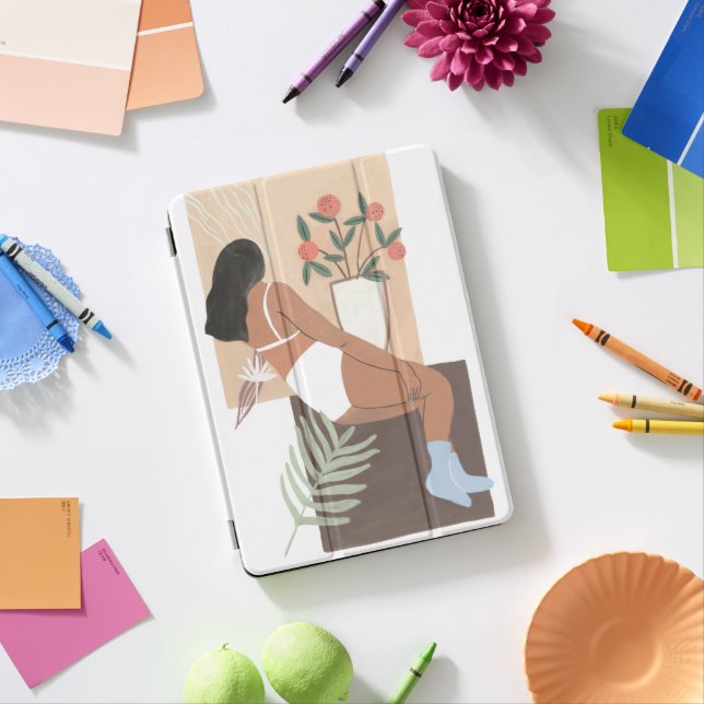 Lounging Woman iPad Pro Cover (Desk)