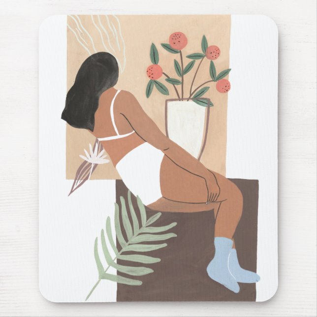 Lounging Woman Mouse Pad (Front)