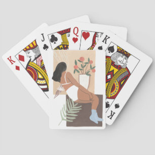 Lounging Woman Poker Cards