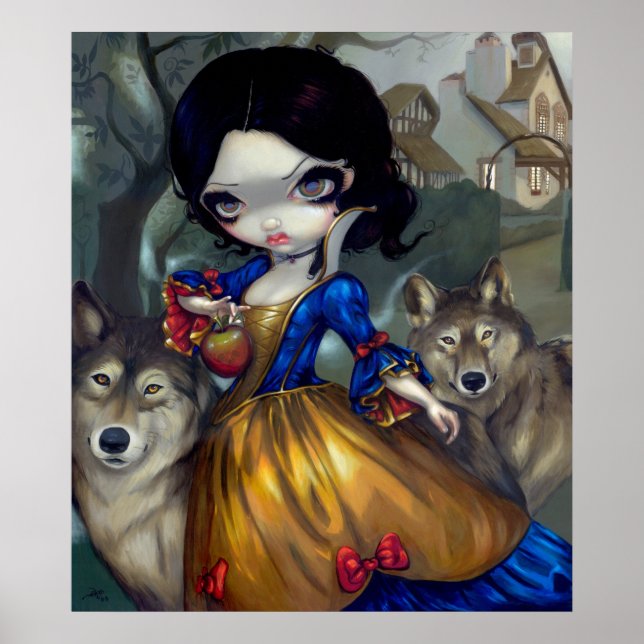 Loup-Garou Blanche Neige ART PRINT Snow White Wolf (Front)