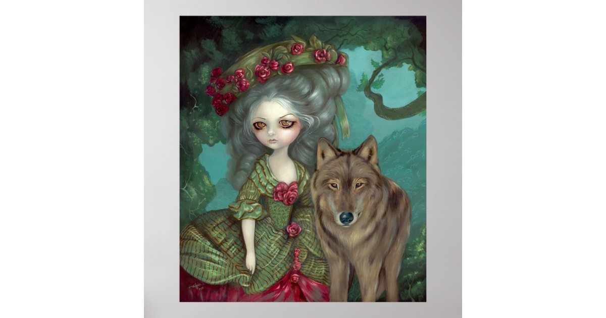Loup Garou La Foret Gothic Wolf Rococo Art Print Zazzle Com