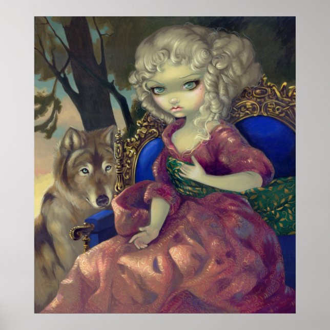 Loup-Garou: L'Aube ART PRINT gothic rococo wolf (Front)