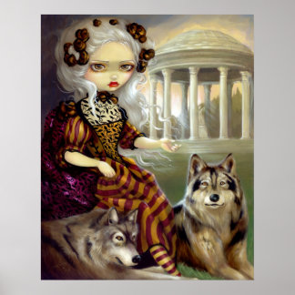 Loup-Garou: Le Temple ART PRINT rococo wolf gothic