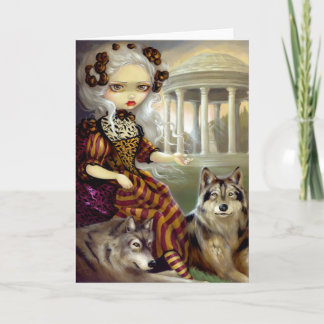 "Loup-Garou:  Le Temple" Greeting Card