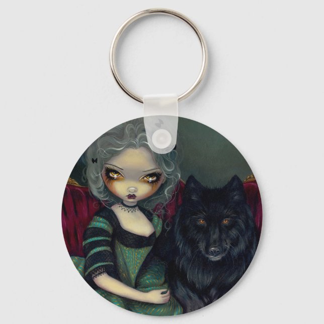 "Loup-Garou: Noir" Keychain (Front)
