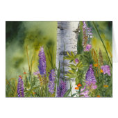 Loupins and Birch trees (Front Horizontal)