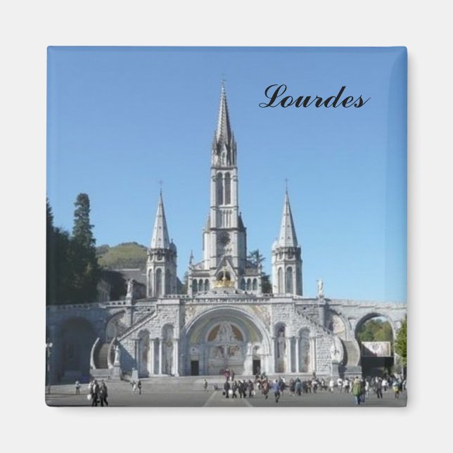 Lourdes - Basilica - Basilique - France Magnet (Front)