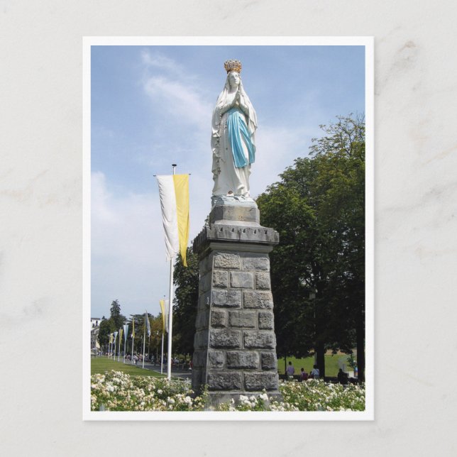 Lourdes - France - statue Saint Mary-Sainte Marie Postcard (Front)