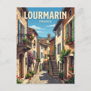 Lourmarin Village Alley France Postcard